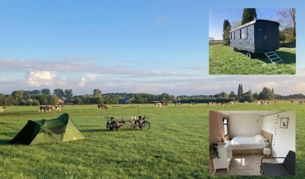 Overnacht op fijne kampeerplek of in gezellige pipowagen in het weiland. Angeren
