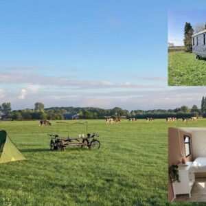 Overnacht op fijne kampeerplek of in gezellige pipowagen in het weiland. Angeren