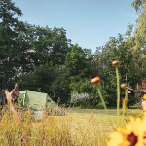 Ruime tuin vlakbij het Noaberpad. Ter Apel